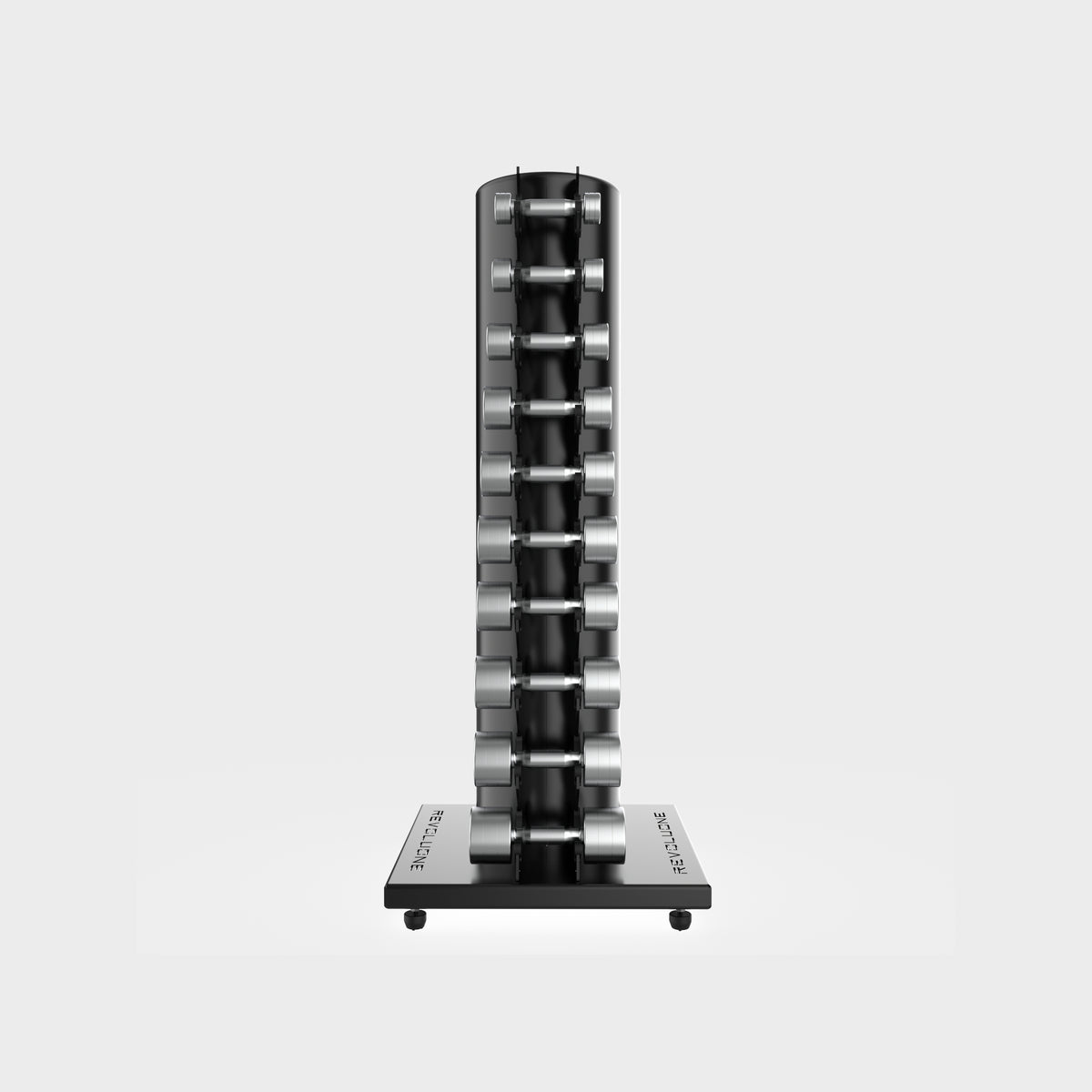 CHROME DUMBBELL 1–10kg RACK SET
