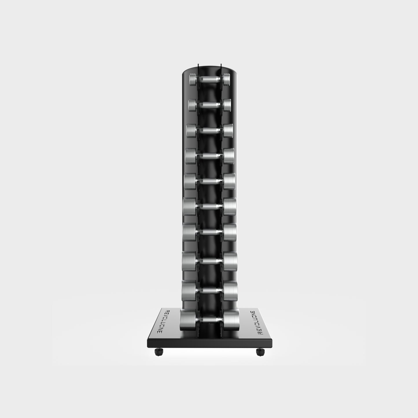 CHROME DUMBBELL 1–10kg RACK SET